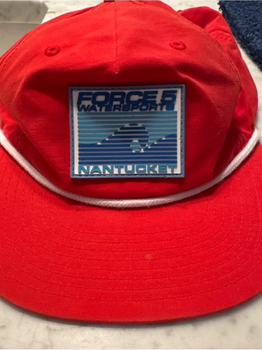 Champion Red Nantucket Patch Rope-Trim Cap